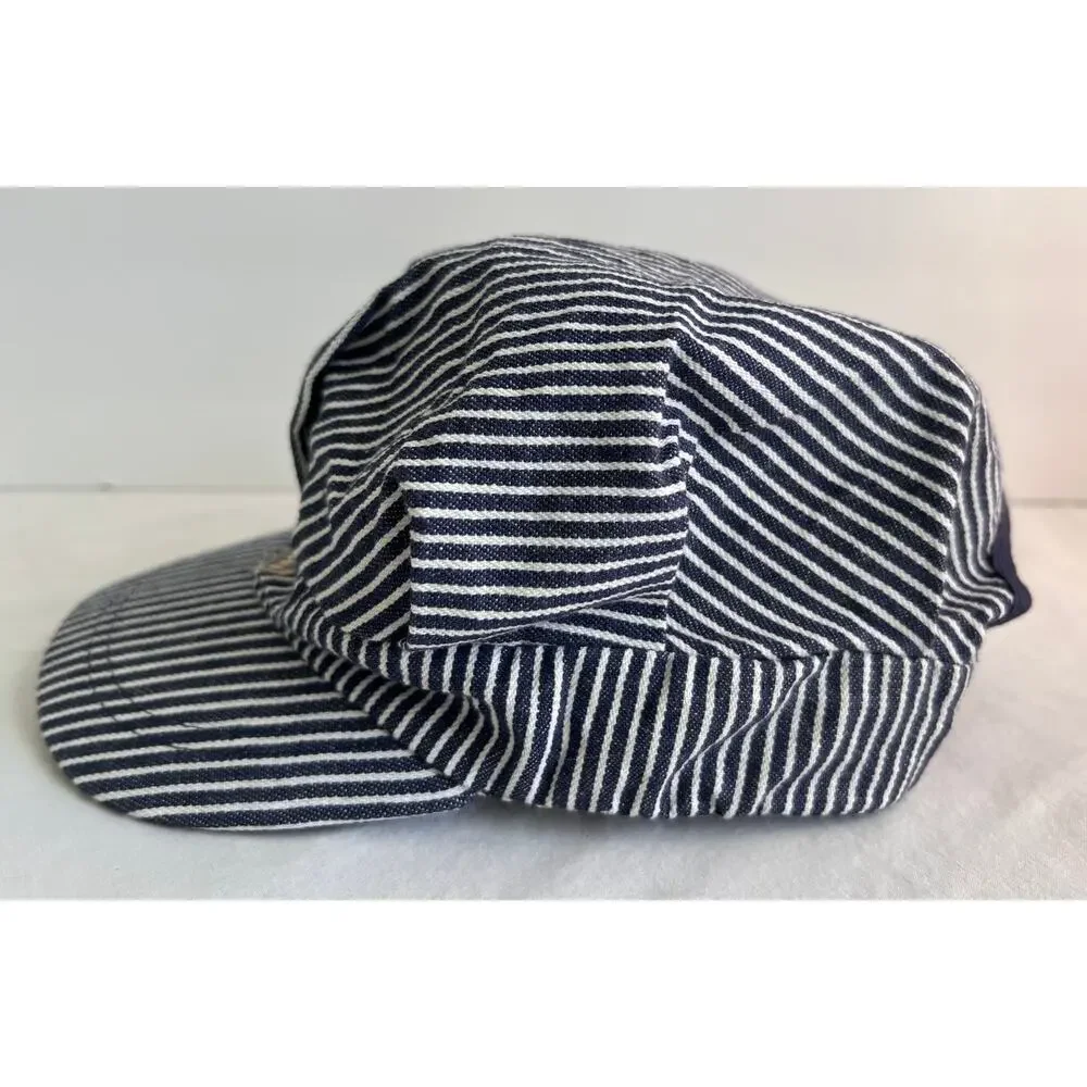 Chuggington Railroad Hat Cap Blue White Stripe Youth Size